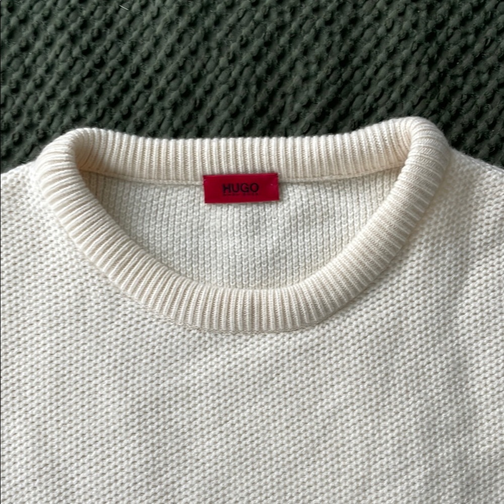HUGO Ivory Knit Sweater